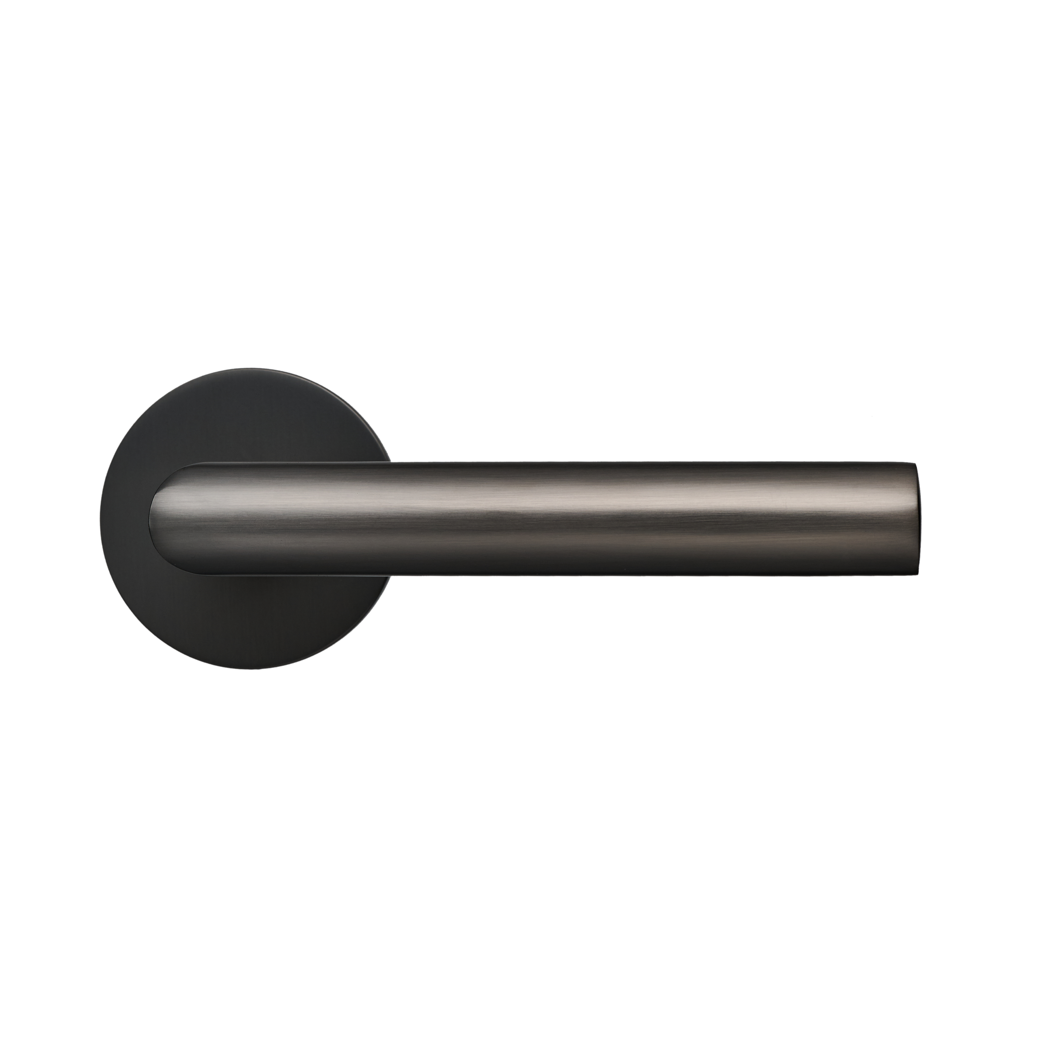 Ostiumhome® - Deurbeslag- Deurklink- Gun Metal - Rond rozet - 145 mm - Cosa