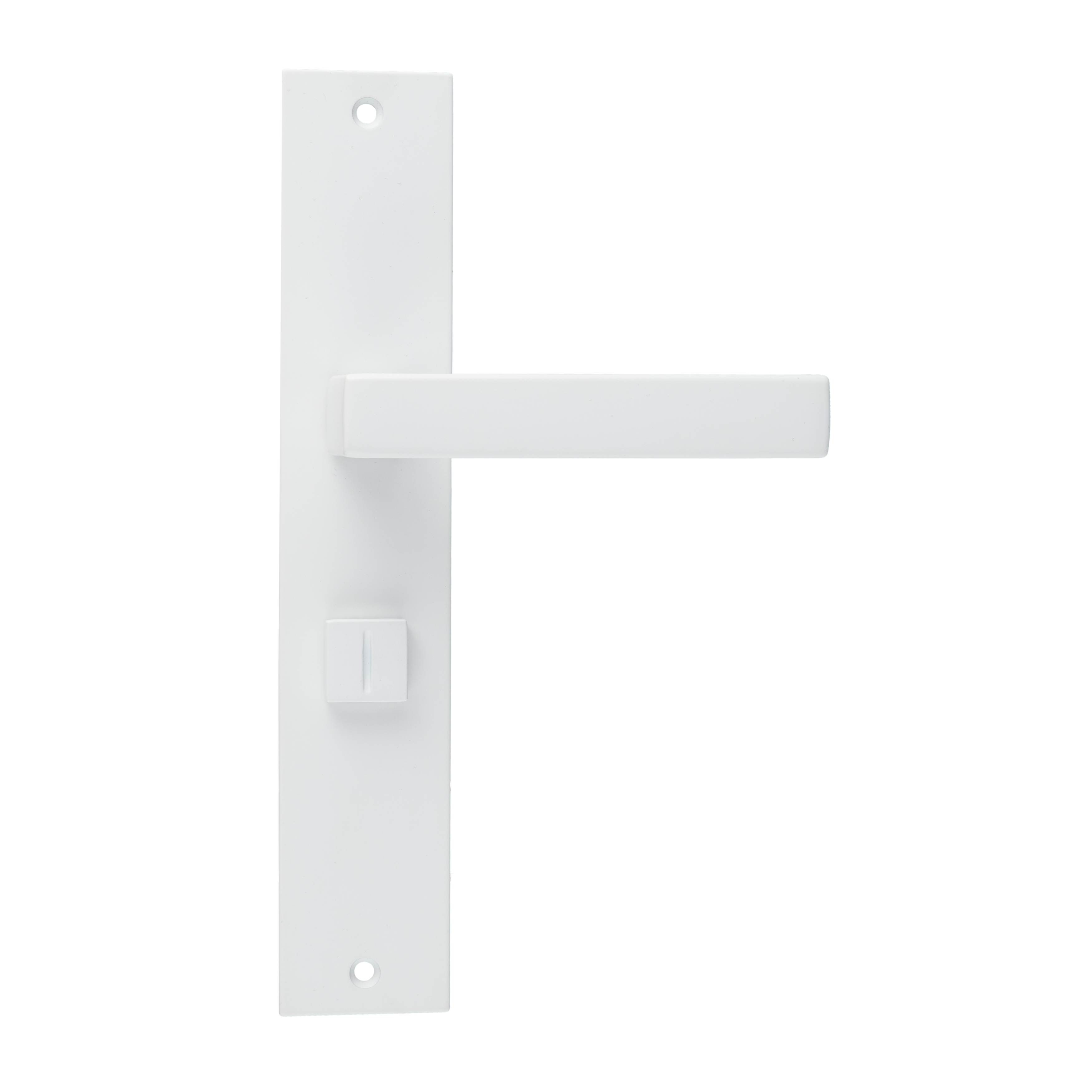 Ostiumhome® - Deurbeslag-  Deurklink op schild met WC Slot 64 mm- Wit  - Lorto