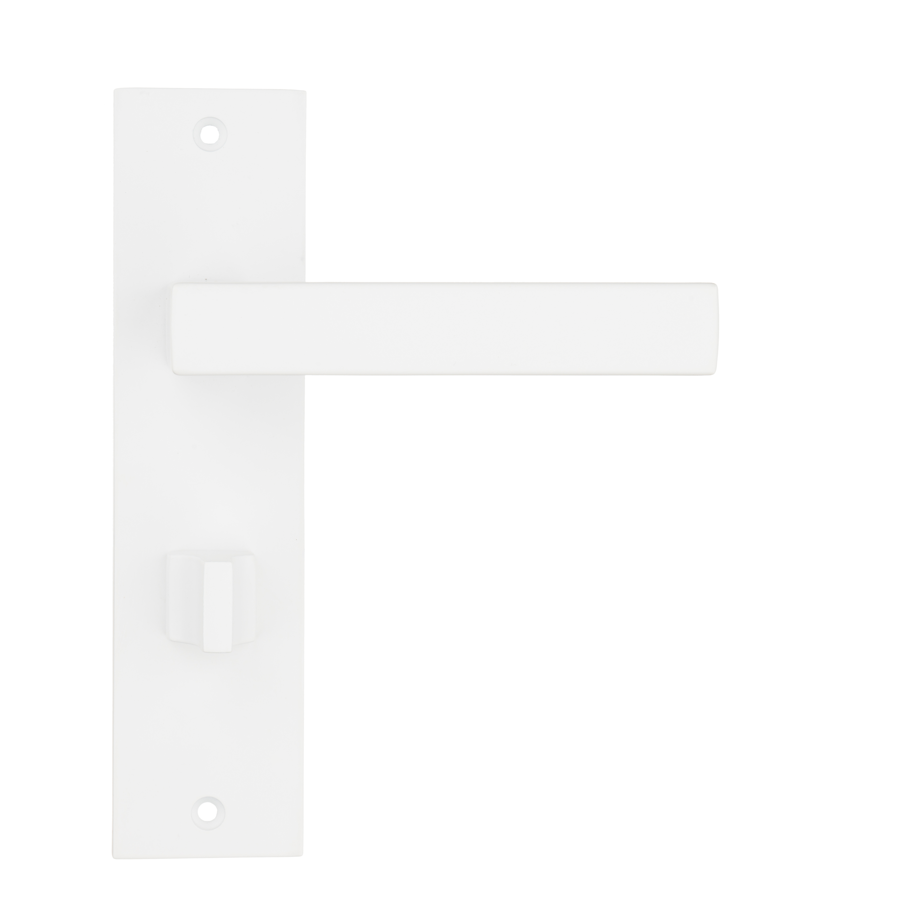 Ostiumhome® - Deurbeslag-  Deurklink op kort schild met WC Slot 64 mm- Wit - Arezzo