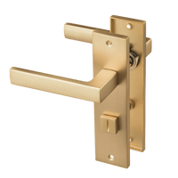 Avola - Gouden WC-slot Recht Kort Schild - PC 63mm
