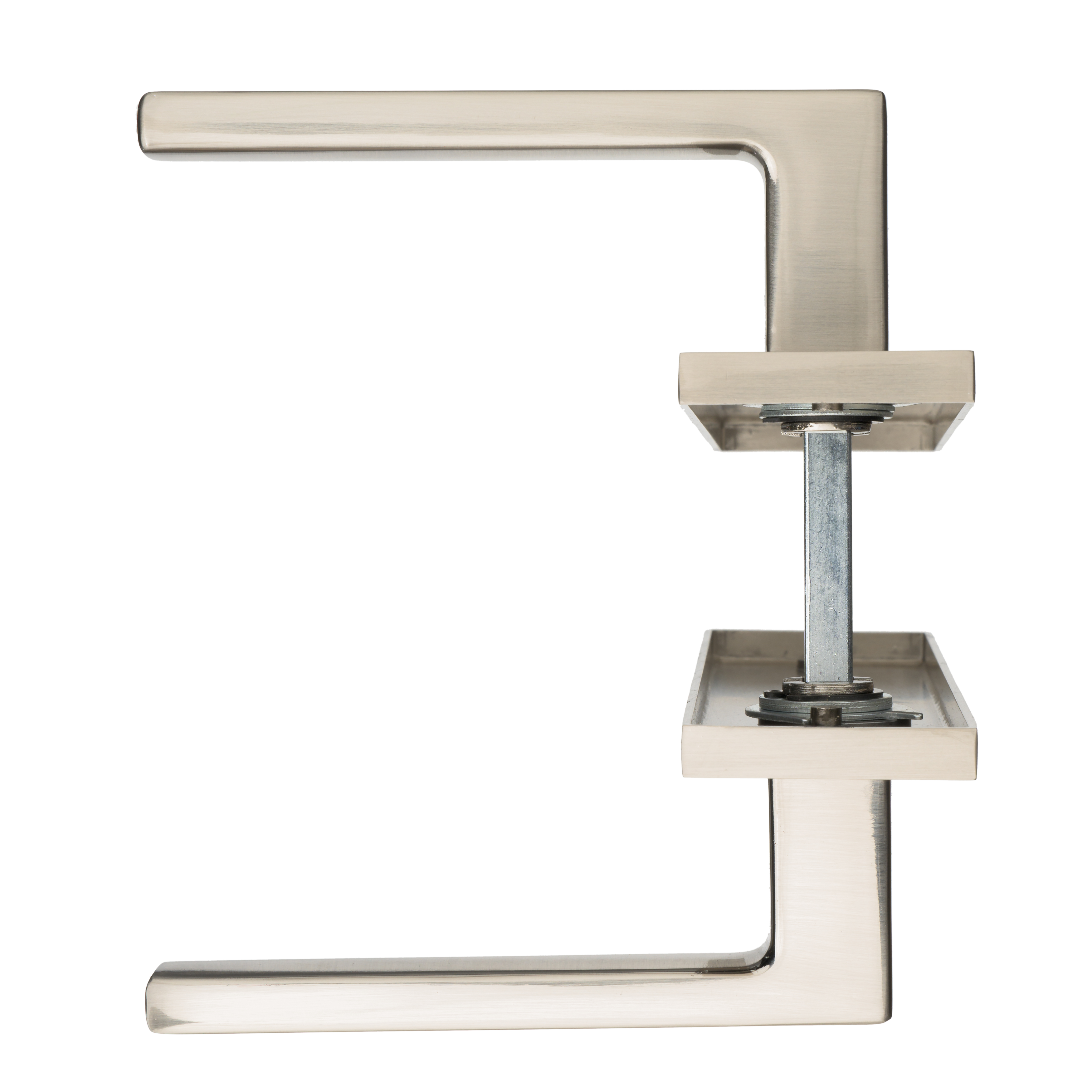 Ostiumhome® - Deurbeslag-  Deurklink op kort schild - RVS Zilver - Merano