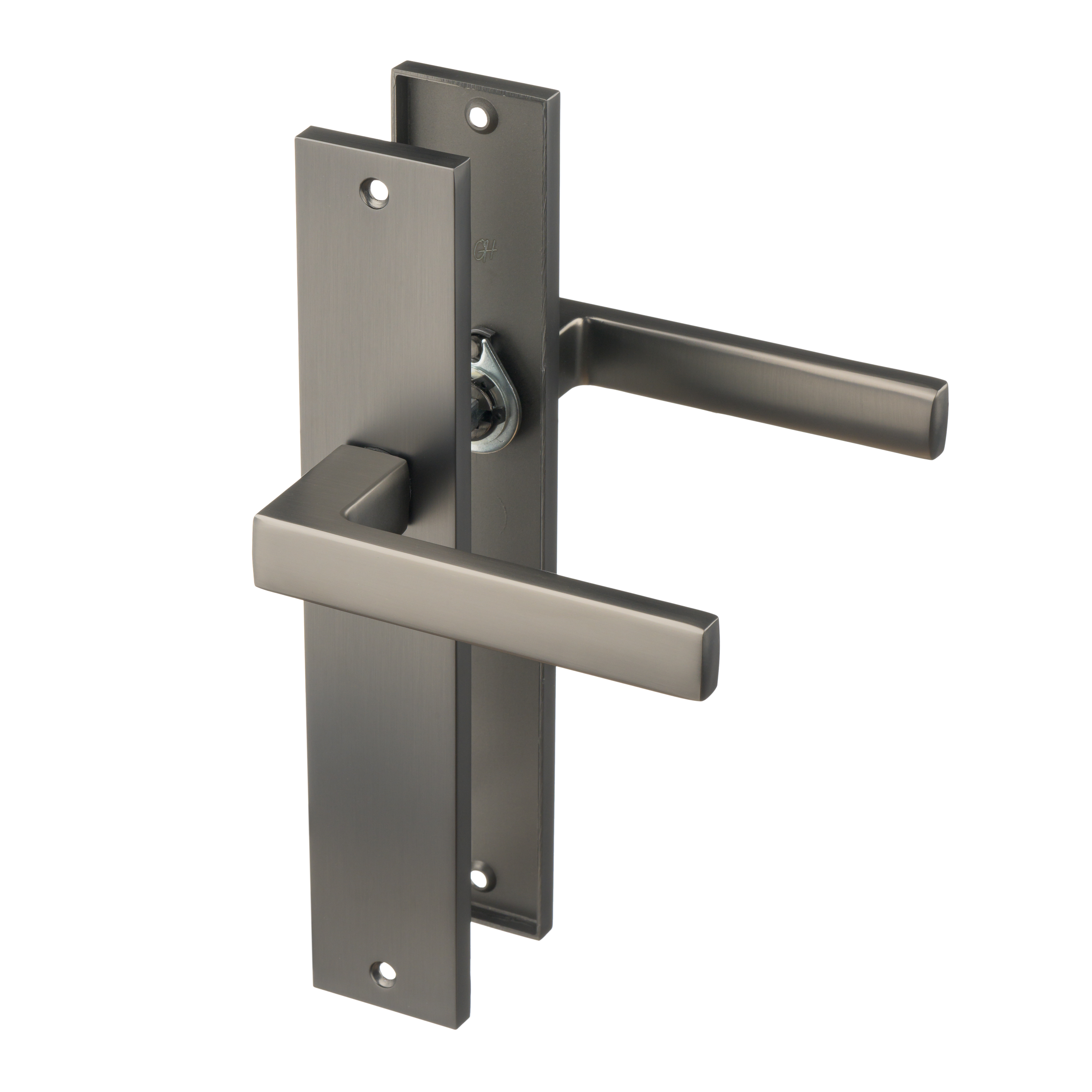 Ostiumhome® - Deurbeslag-  Deurklink op schild - Gun Metal - Fano