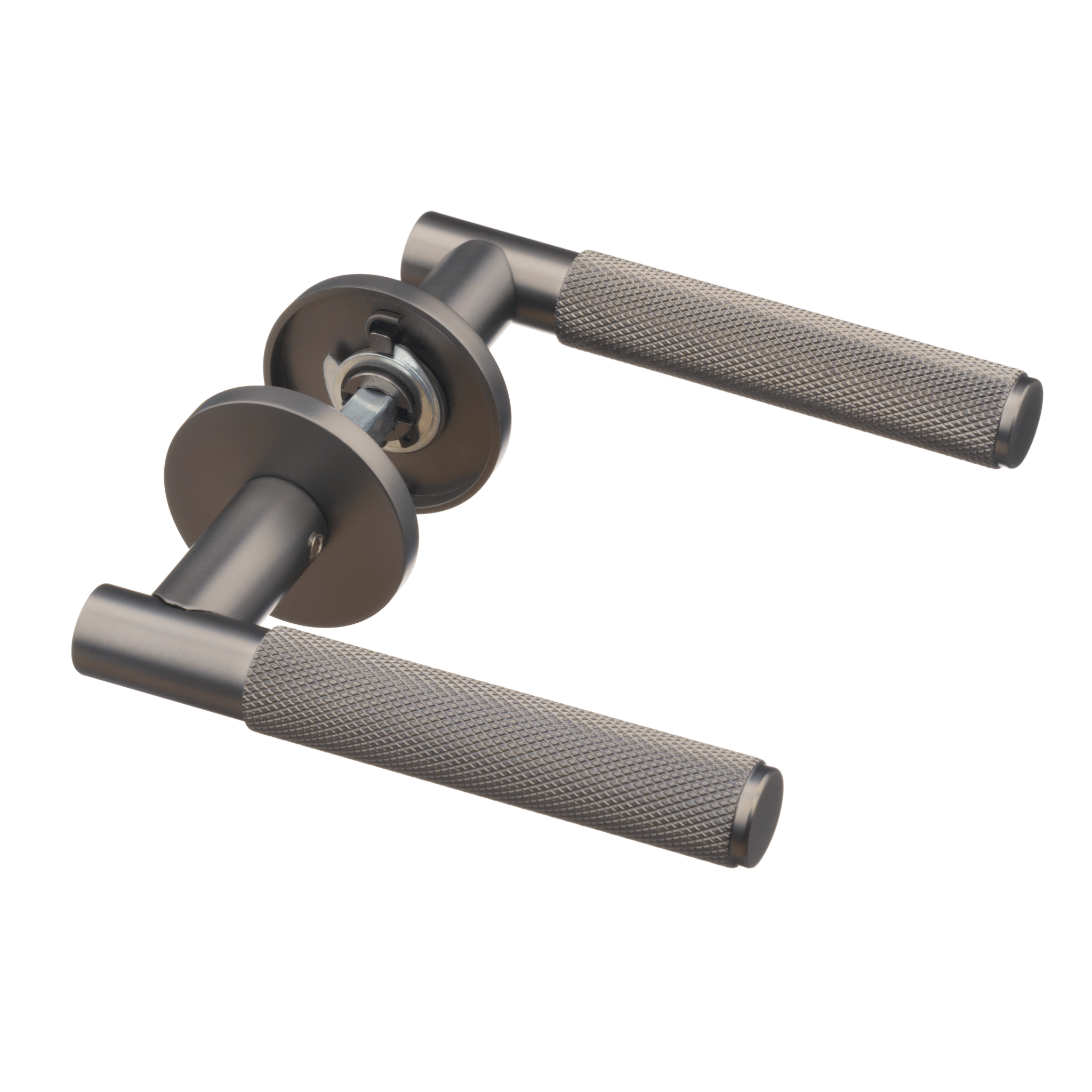Basio - Deurbeslag Gun Metal - Diamond Cut