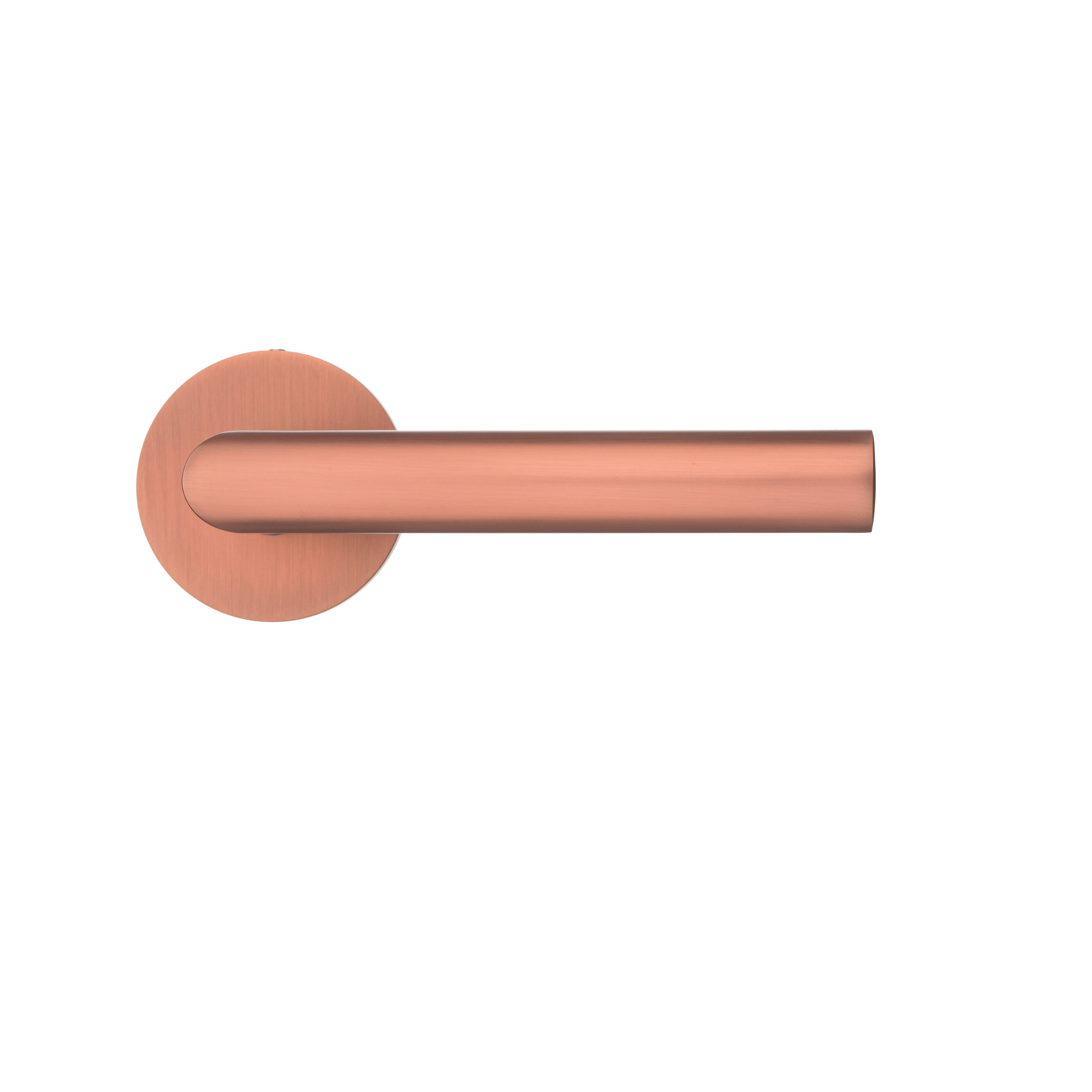 Ostiumhome® - Deurbeslag- Deurklink- Mat koper - Rond rozet - 145 mm - Bolzano
