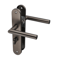 Torino - Türgriff mit WC-Verriegelung Gun Metal - PC 63mm