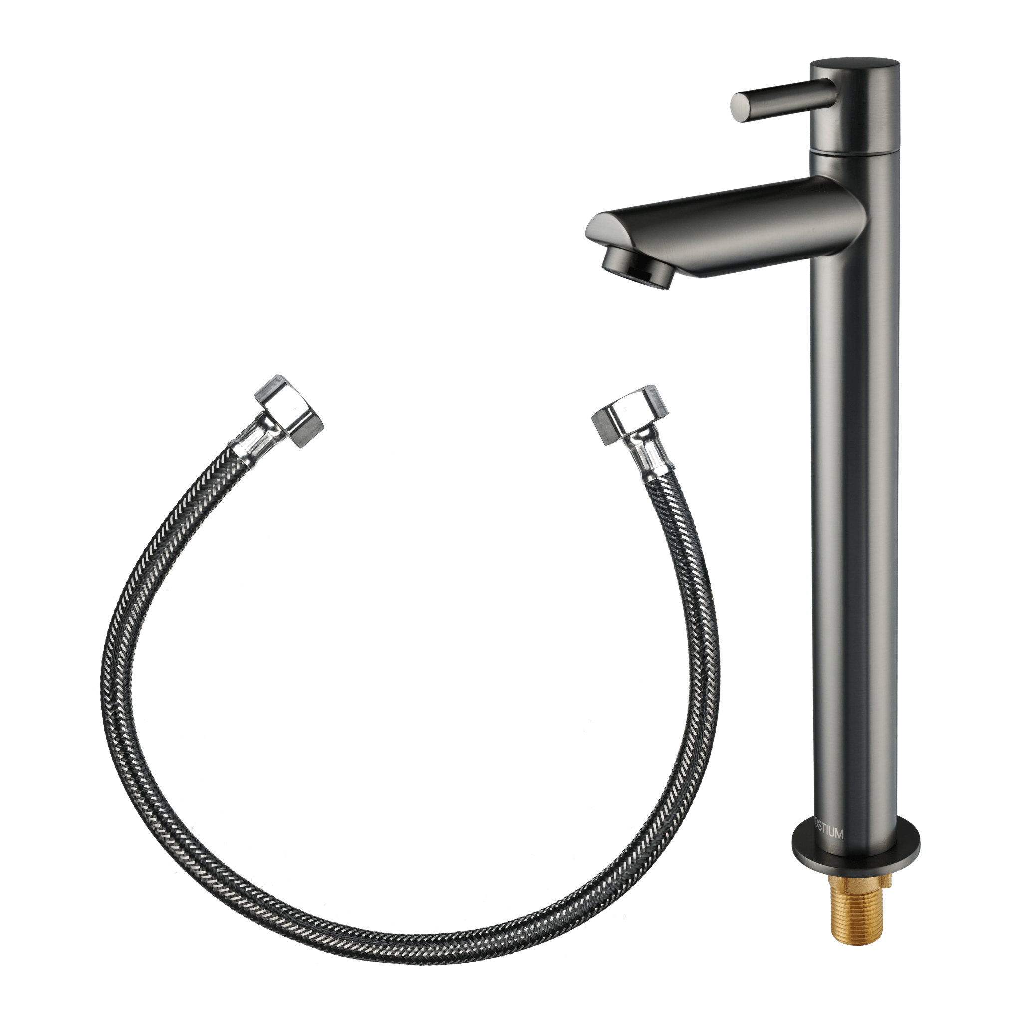 Altano - Hoge wastafelkraan Gun Metal - warm/koud