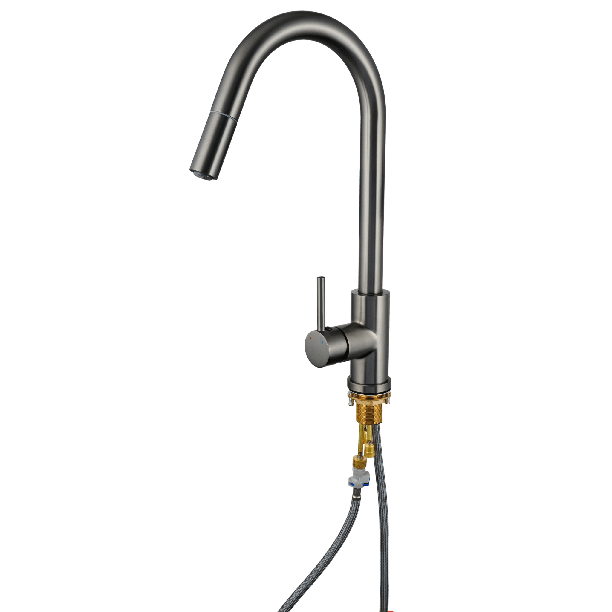 Silana - Gun Metal Keukenkraan - Uittrekbaar