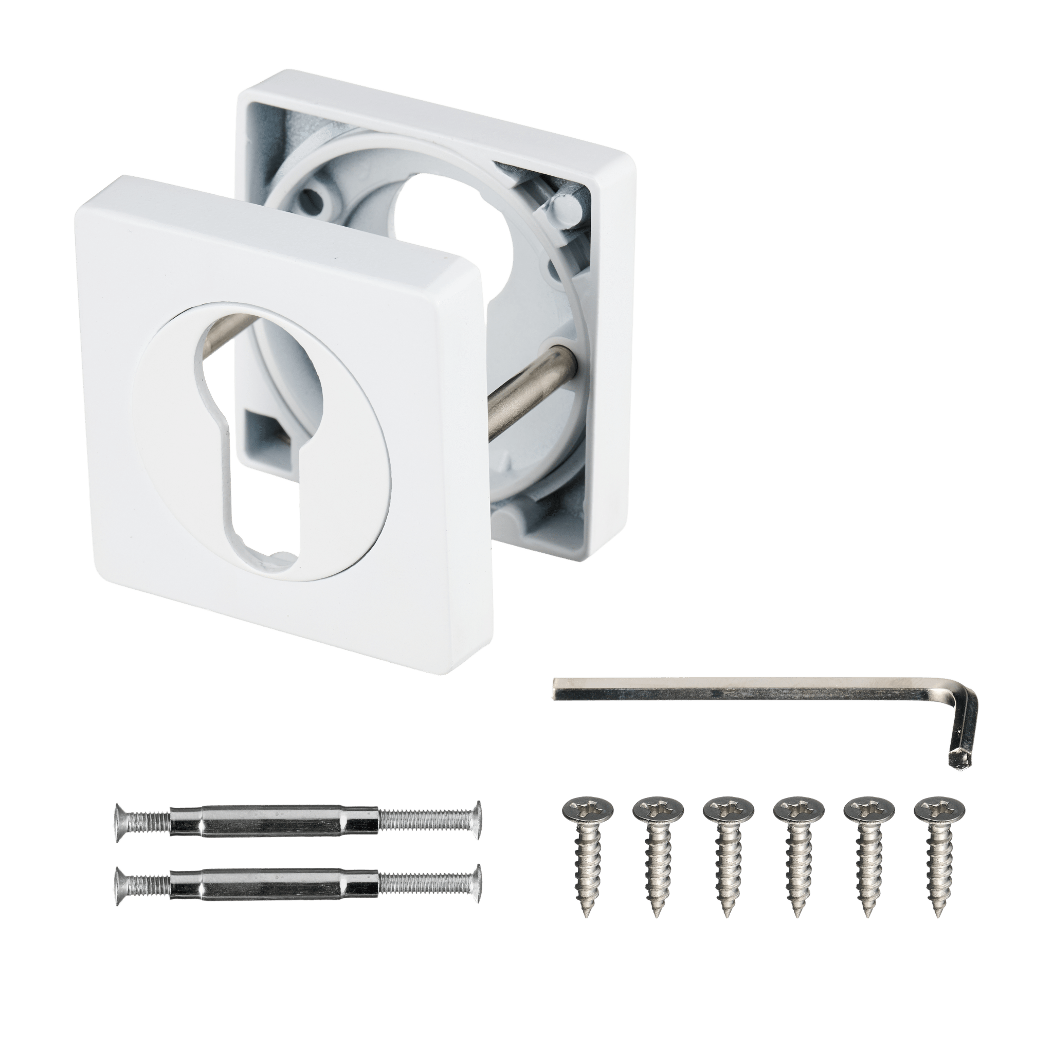 Rosace cylindrique carrée blanche