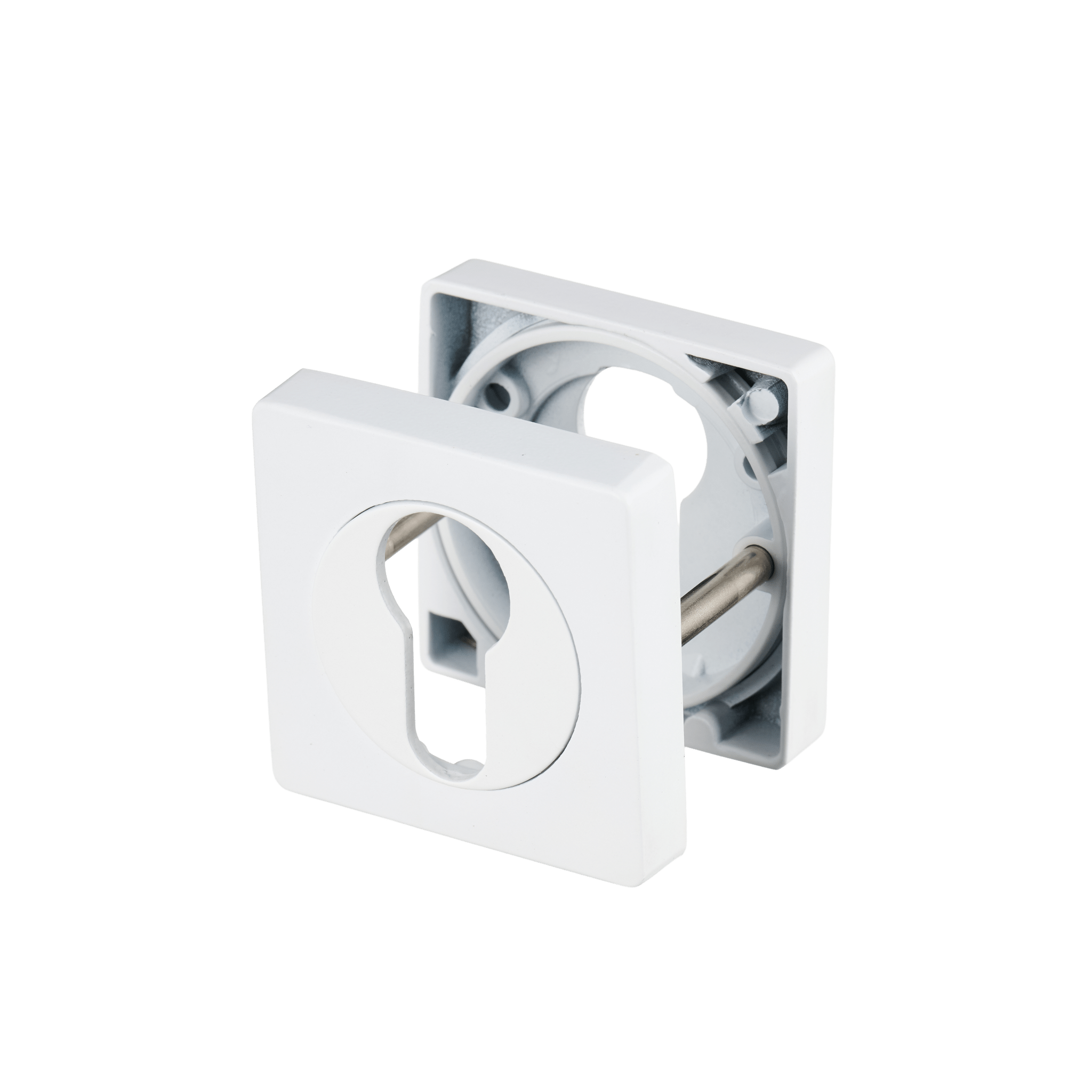 Rosace cylindrique carrée blanche
