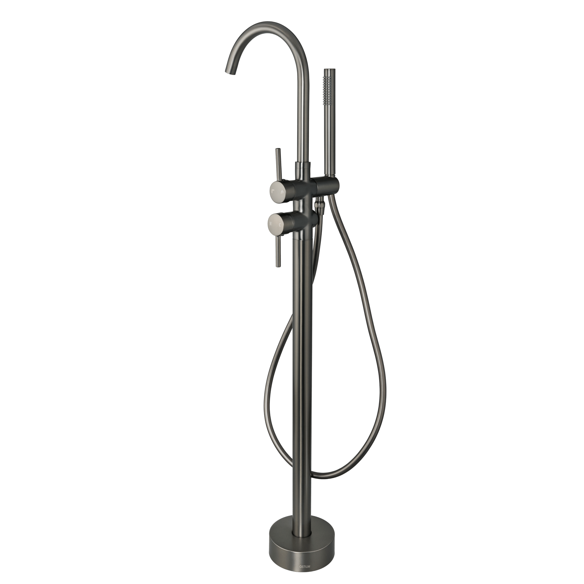 Armonio - Vrijstaande Badkraan Gun Metal - met Handdouche