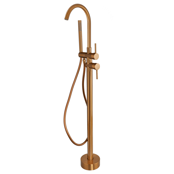 Armonio - Robinet de baignoire sur pied Bronze - avec douchette à main
