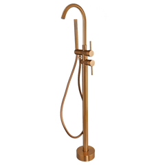 Armonio - Robinet de baignoire sur pied Bronze - avec douchette à main