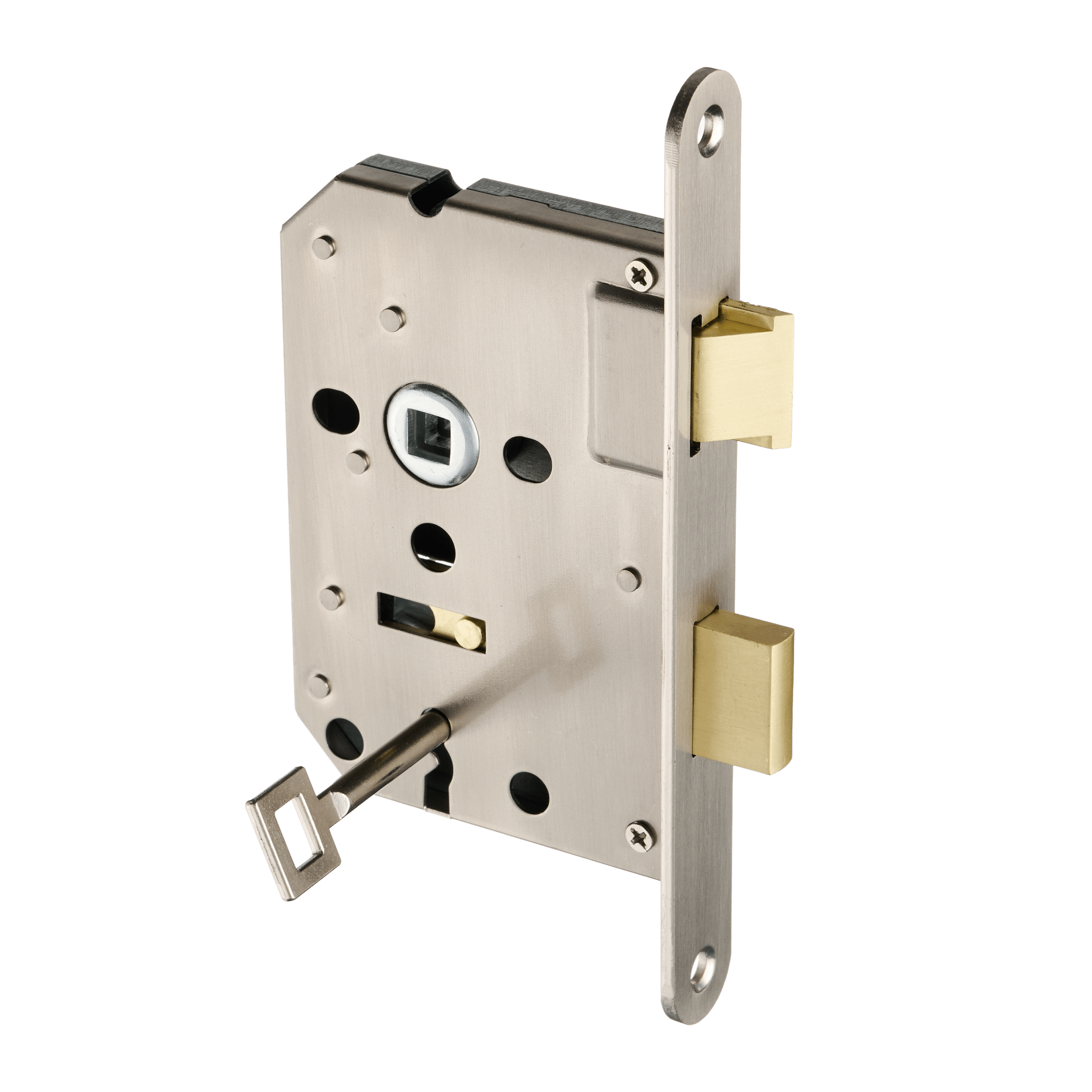 Serrure de piano en acier inoxydable - Serrure à boucle avec trou de clé - SL56 mm