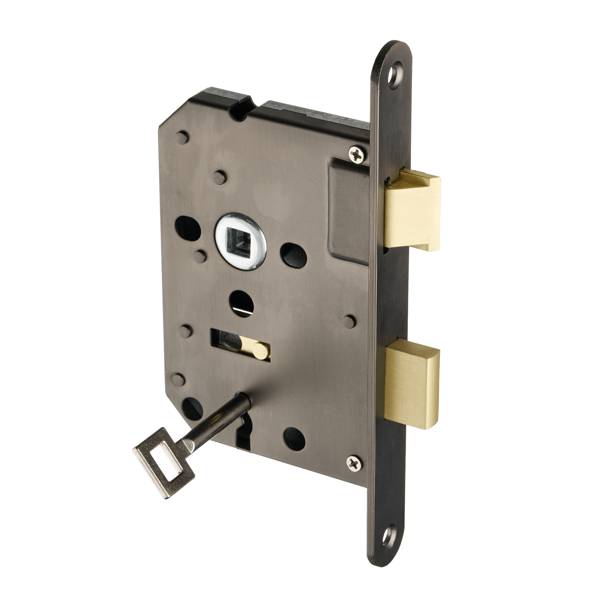 Serrure de piano Gun Metal - Serrure à boucle avec trou de clé - SL56 mm