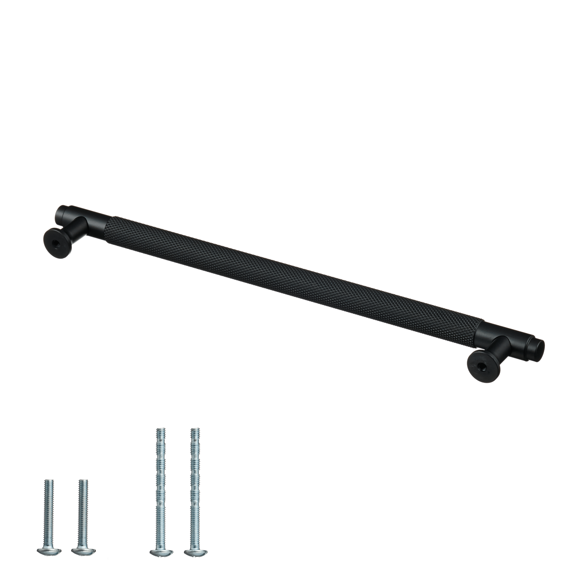 Handgreep Zwart - diamond cut - 224mm/256mm