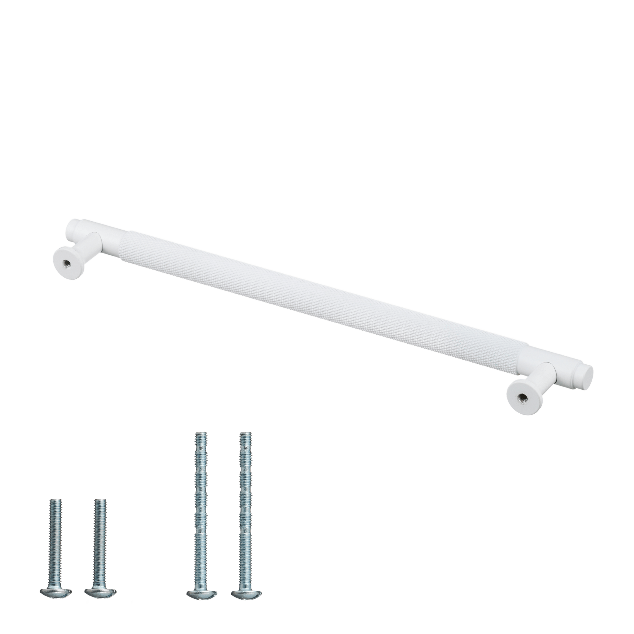 Handgreep Wit - diamond cut - 224mm/256mm