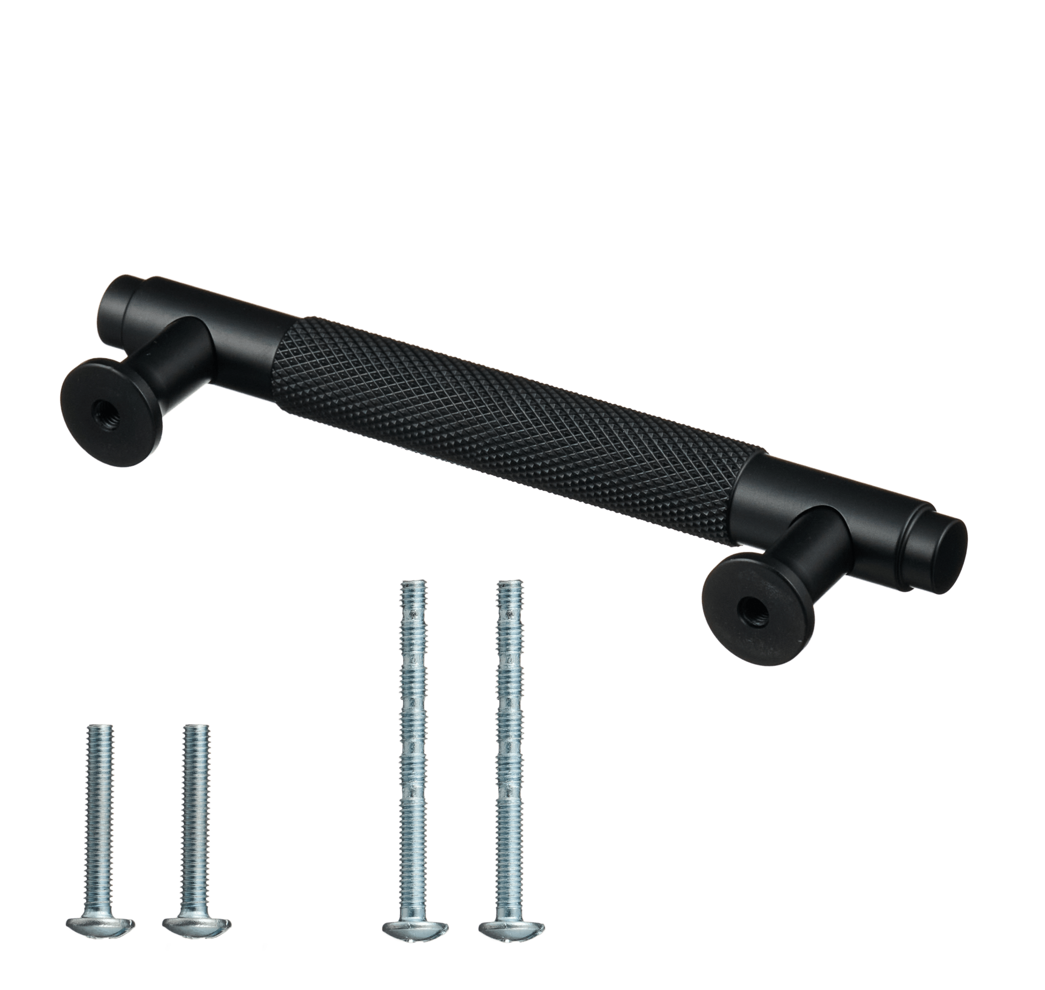 Handgreep Zwart - diamond cut - 96mm/130mm