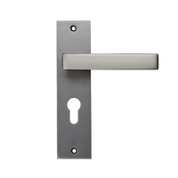 Novara - Türbeschlag Gun Metal - Zylinderloch - Gerade kurze Schild-Garnitur - PC 55mm
