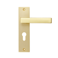 Avola - Gouden Deurklink - Cilindergat - Recht Kort Schild - PC 55mm