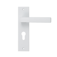 Arezzo - Weißer Türbeschlag - Zylinderloch - Gerades kurzes Schild - PC 55mm