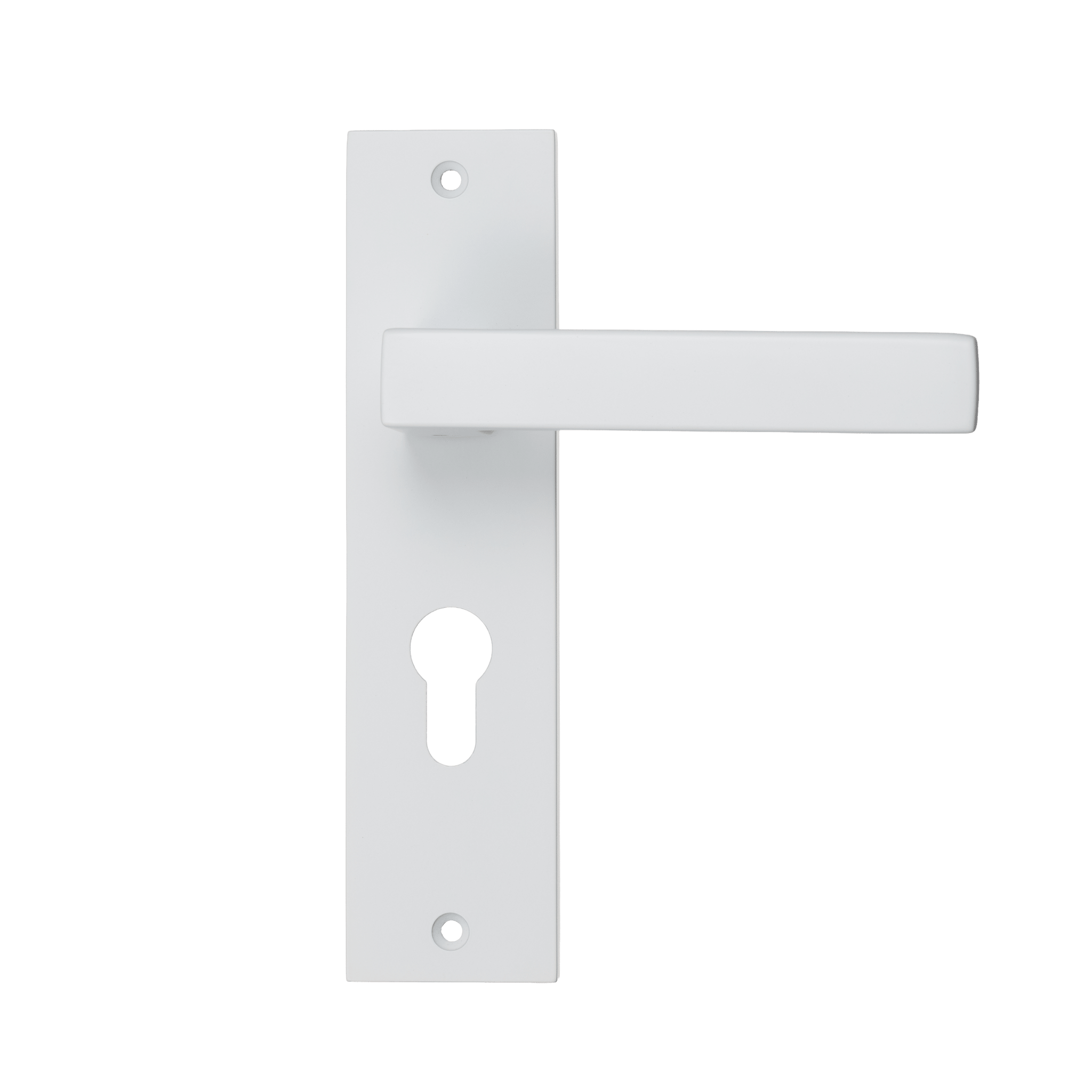 Arezzo - Wit Deurbeslag - Cilindergat - Recht Kort Schild - PC 55mm