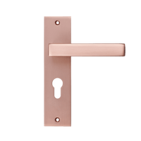 Nola - Kupfer-Türbeschlag - Zylinderloch - Gerades Kurzschild - PC 55mm