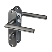 Silvano - WC-Slot Gun Metal - Kurzes rundes Schild