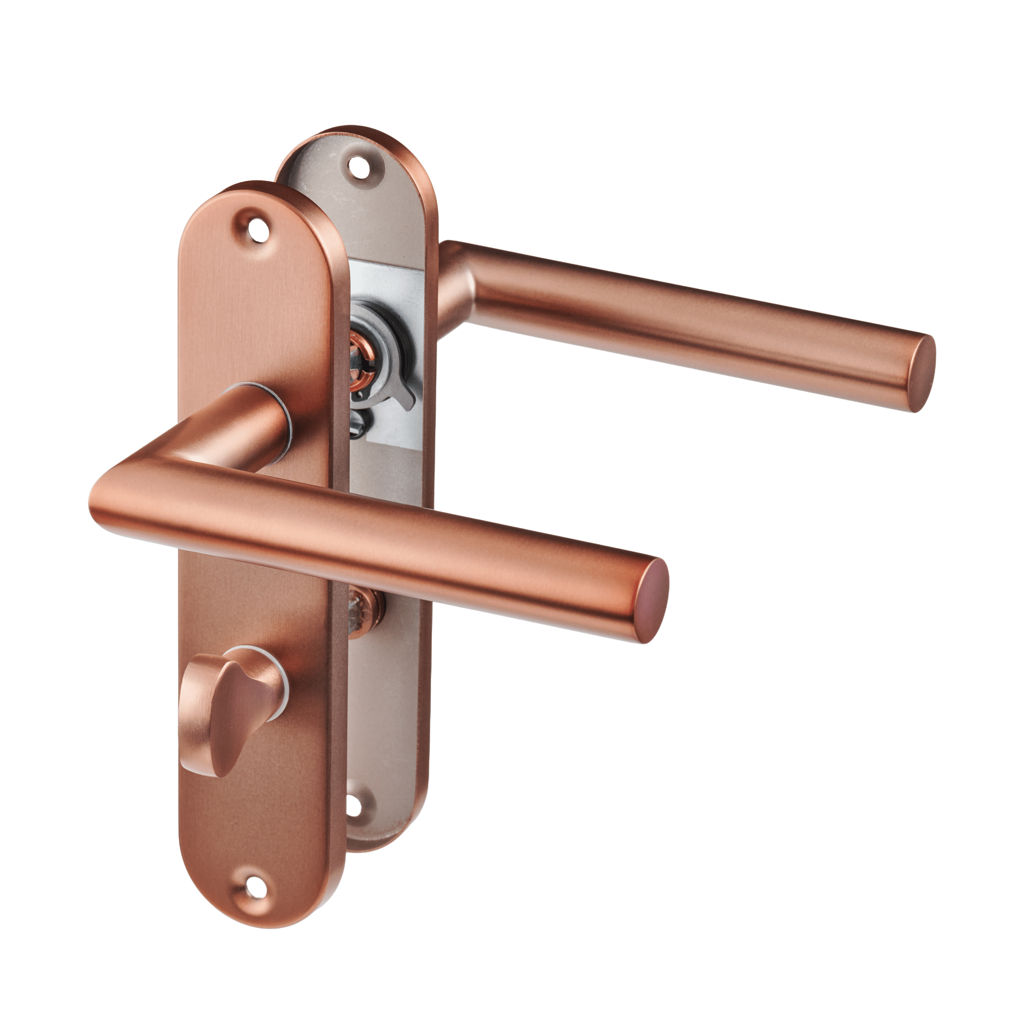 Rossa - Cuvette WC Plaque courte ronde en cuivre