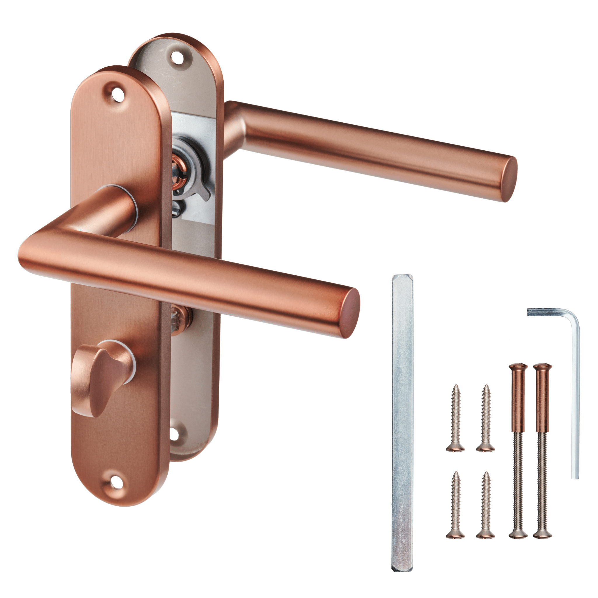 Rossa - Cuvette WC Plaque courte ronde en cuivre