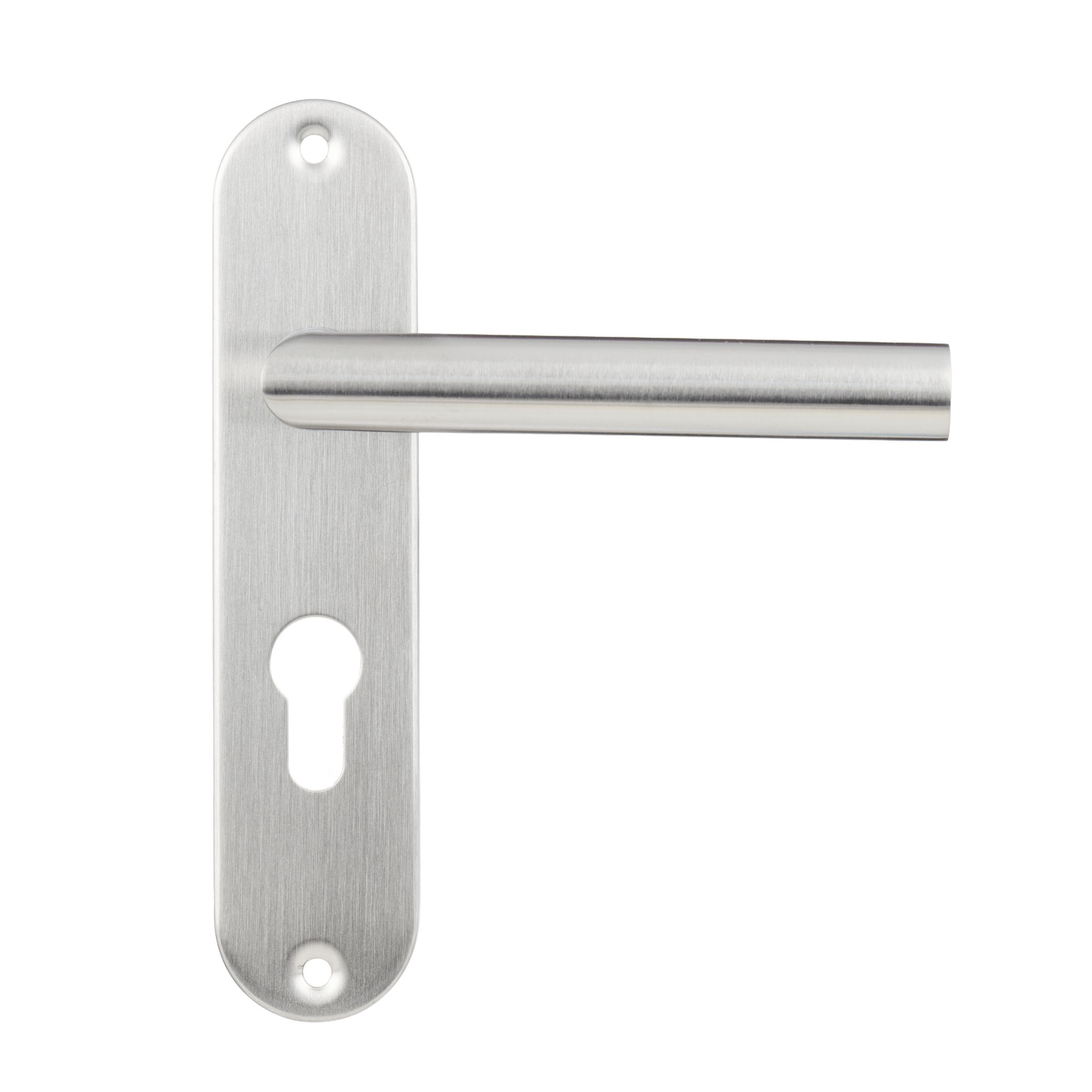 Rondo - RVS Deurklink Cilindergat - Kort Rond Schild