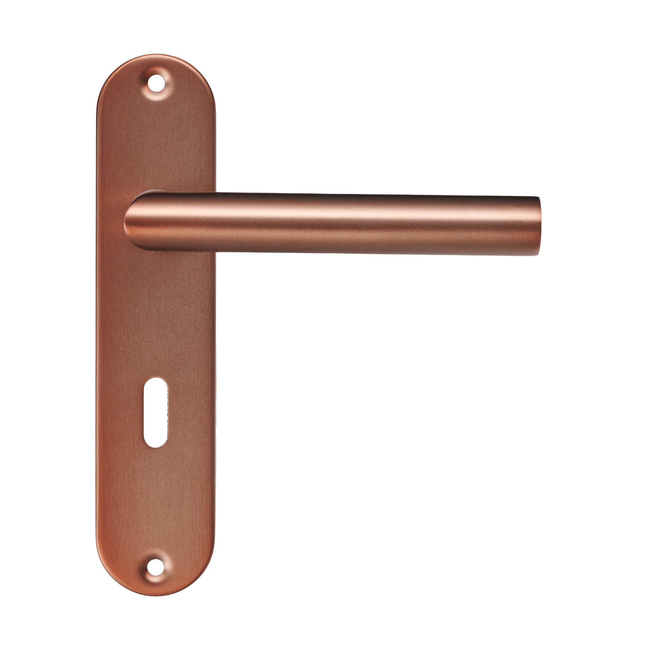Rossa - Koper Deurbeslag Sleutelgat - Kort Rond Schild