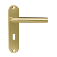 Solara - Deurklink Goud Sleutelgat - Kort Rond Schild