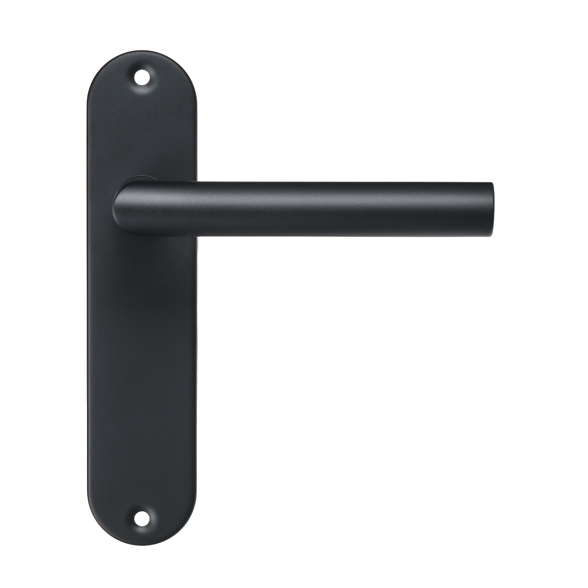 Nero - Zwarte Deurklink - Kort Rond Schild