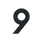 Figura - Schwarze Hausnummer 9