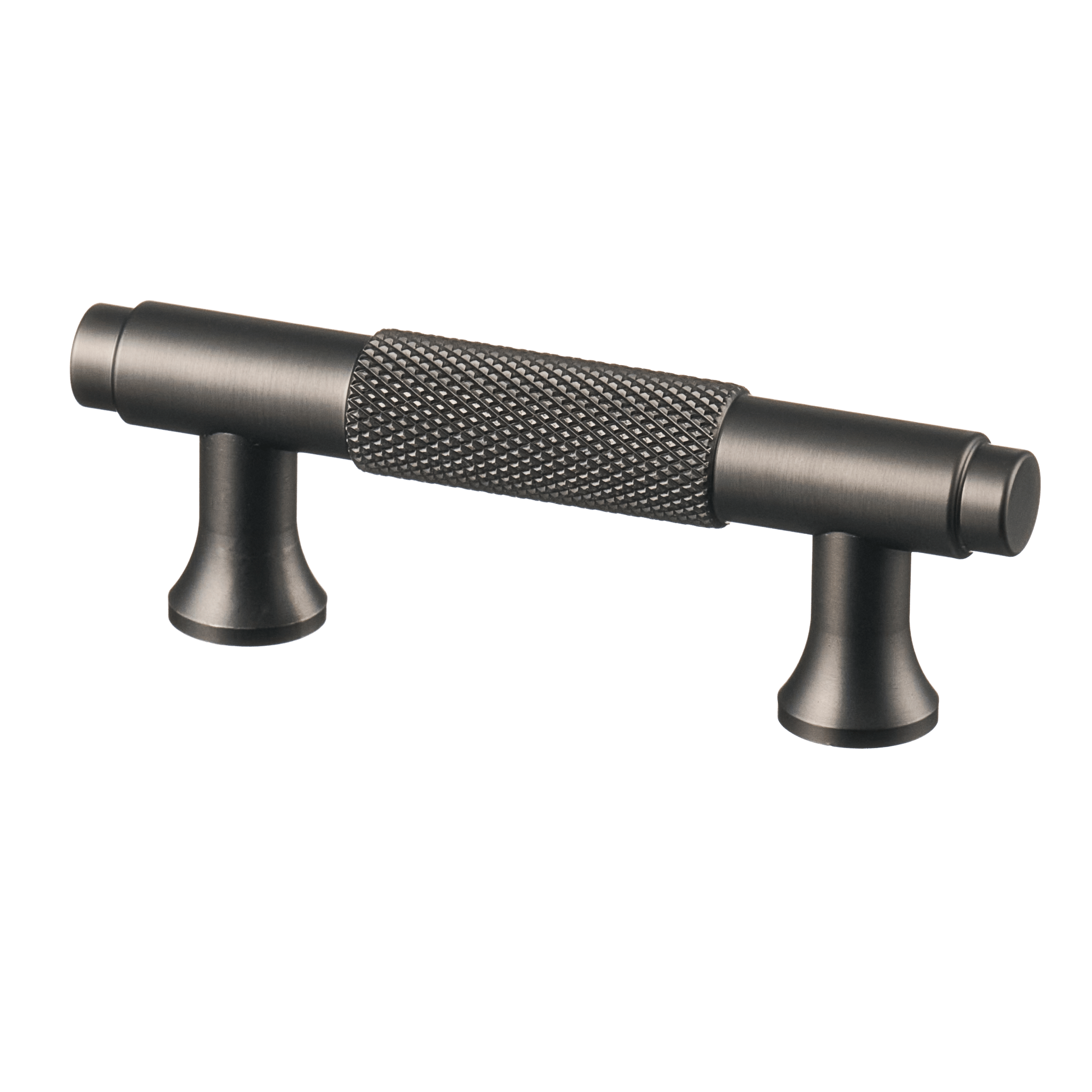 Handgreep Gun Metal - diamond cut - 64mm/98mm