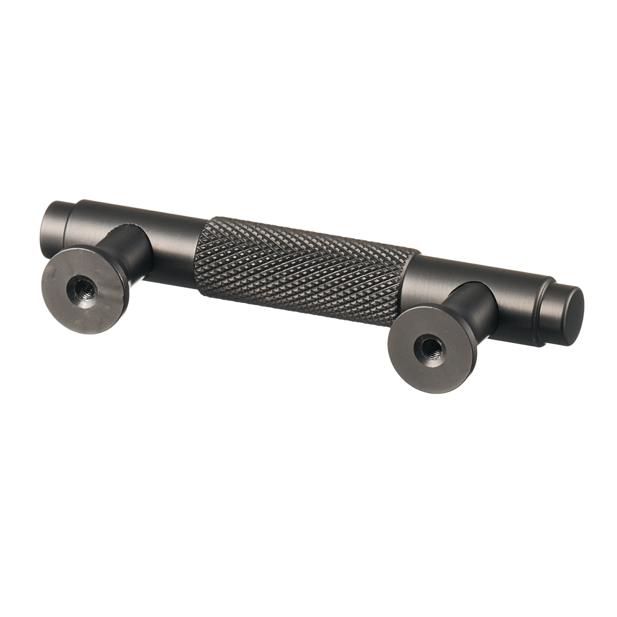 Handgreep Gun Metal - diamond cut - 64mm/98mm