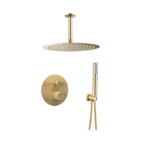 Astri - Gouden Inbouw Regendouche Plafond - Draaiknoppen