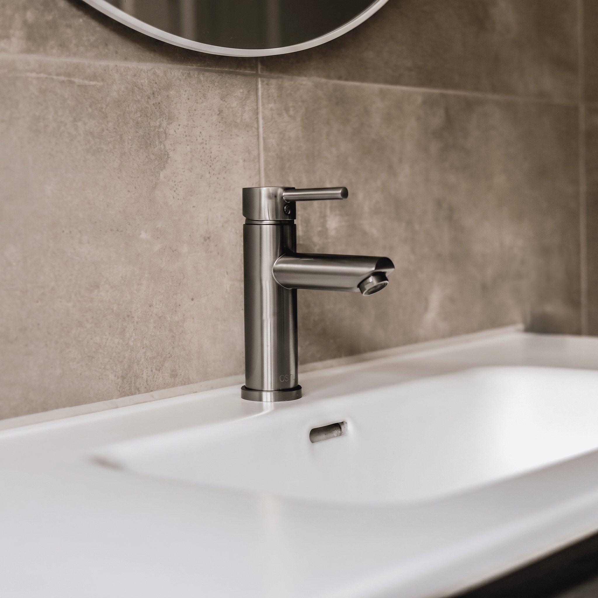 Atranti - Wastafelkraan Gun Metal - Warm/Koud – afbeelding 5