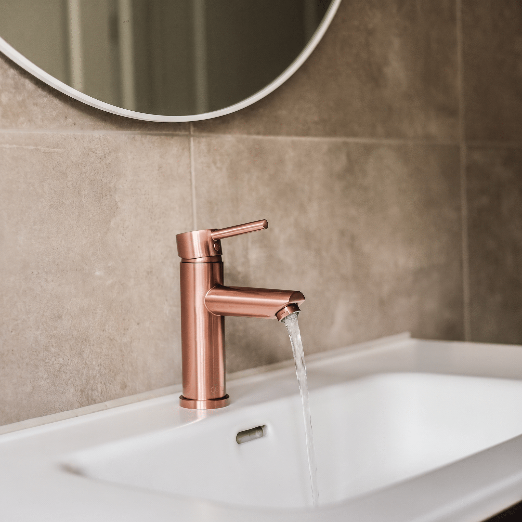 Atranti - Wastafelkraan Rosé Koper - Warm/Koud – afbeelding 6