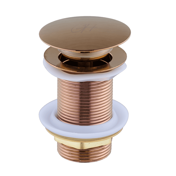 Bronzen afvoerplug Flusso van Ostiumhome® – volledige weergave van het design pop-up model

