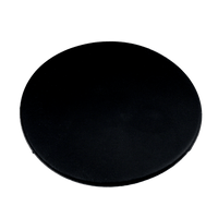 Ronde zwarte siliconen deurstopper Ø 8 cm met anti-slip basis voor bescherming van vloeren en muren