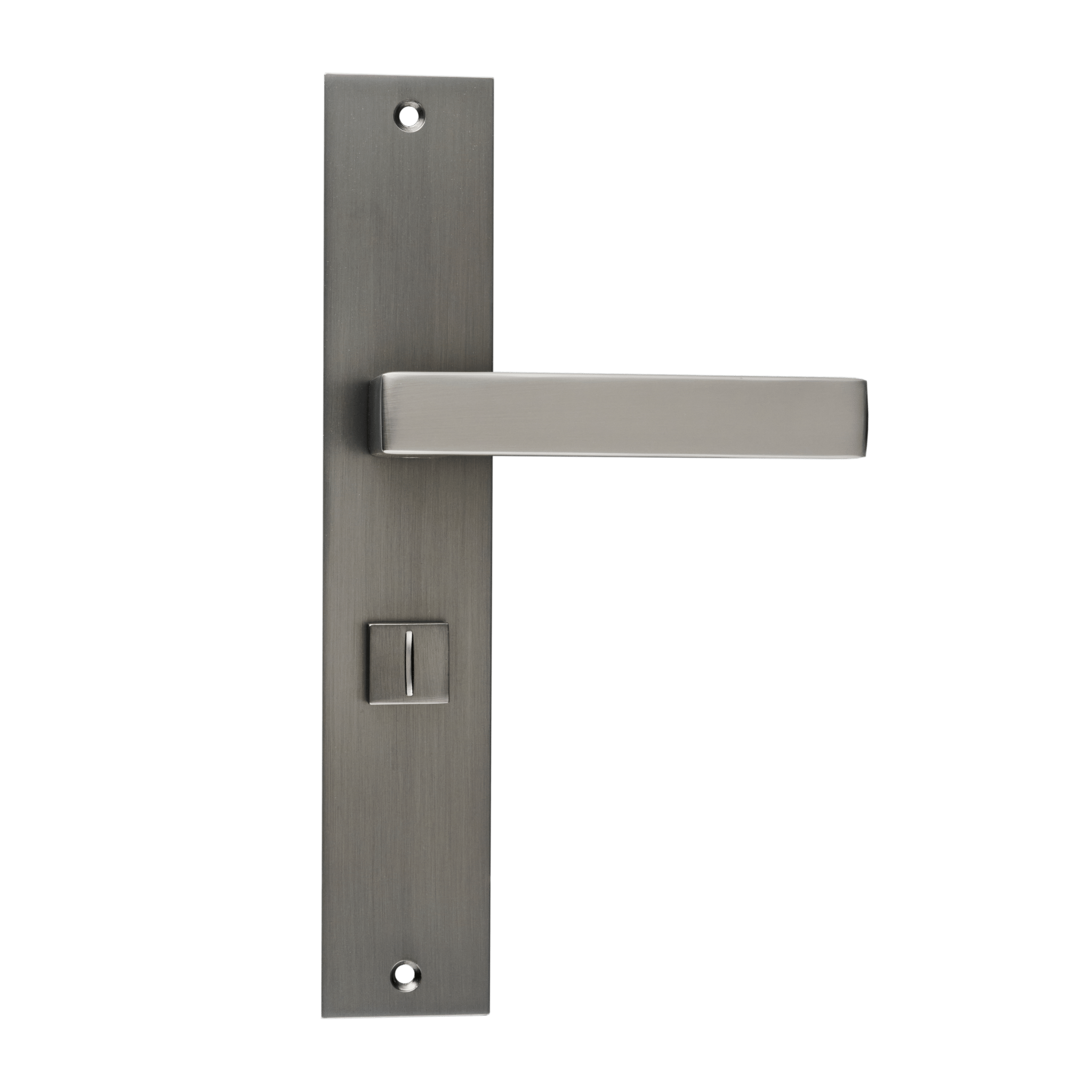 Universele Fano WC-slot deurklink gun metal geschikt voor links- en rechtsdraaiende deuren 20–70 mm