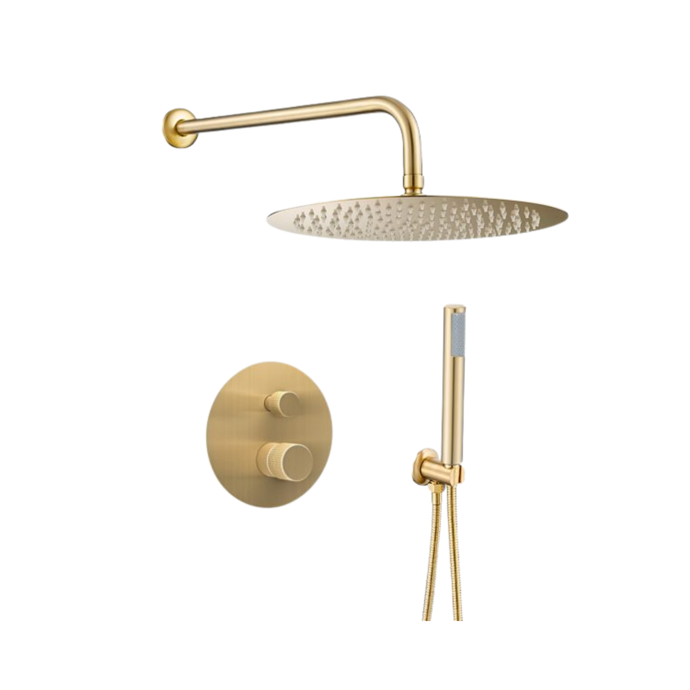 Fonti - Gouden Inbouw Regendouche - Draaiknoppen