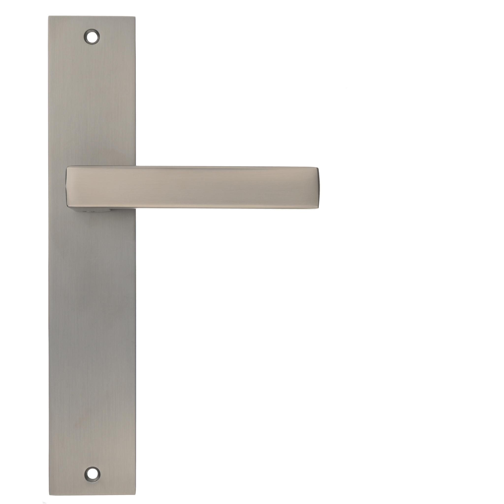 Geveerde Fano deurbeslagset gun metal keert soepel terug en combineert robuust aluminium met strak design 

