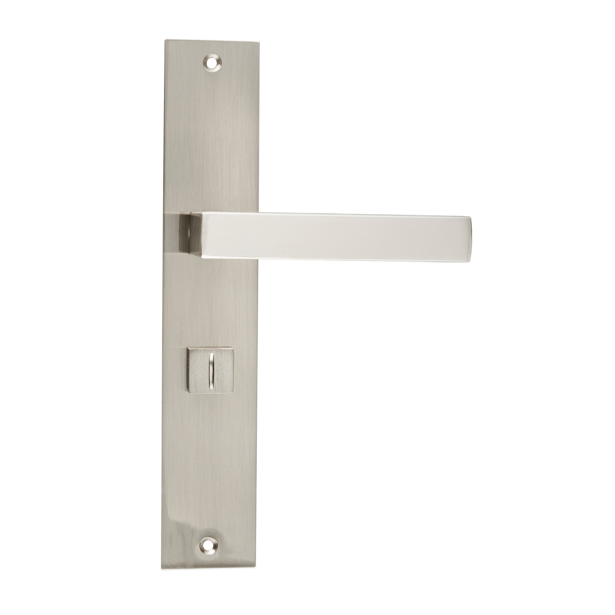 Grado WC-deurklink RVS zilver met robuuste 8 mm stift voor stevige, spelingsvrije montage 
