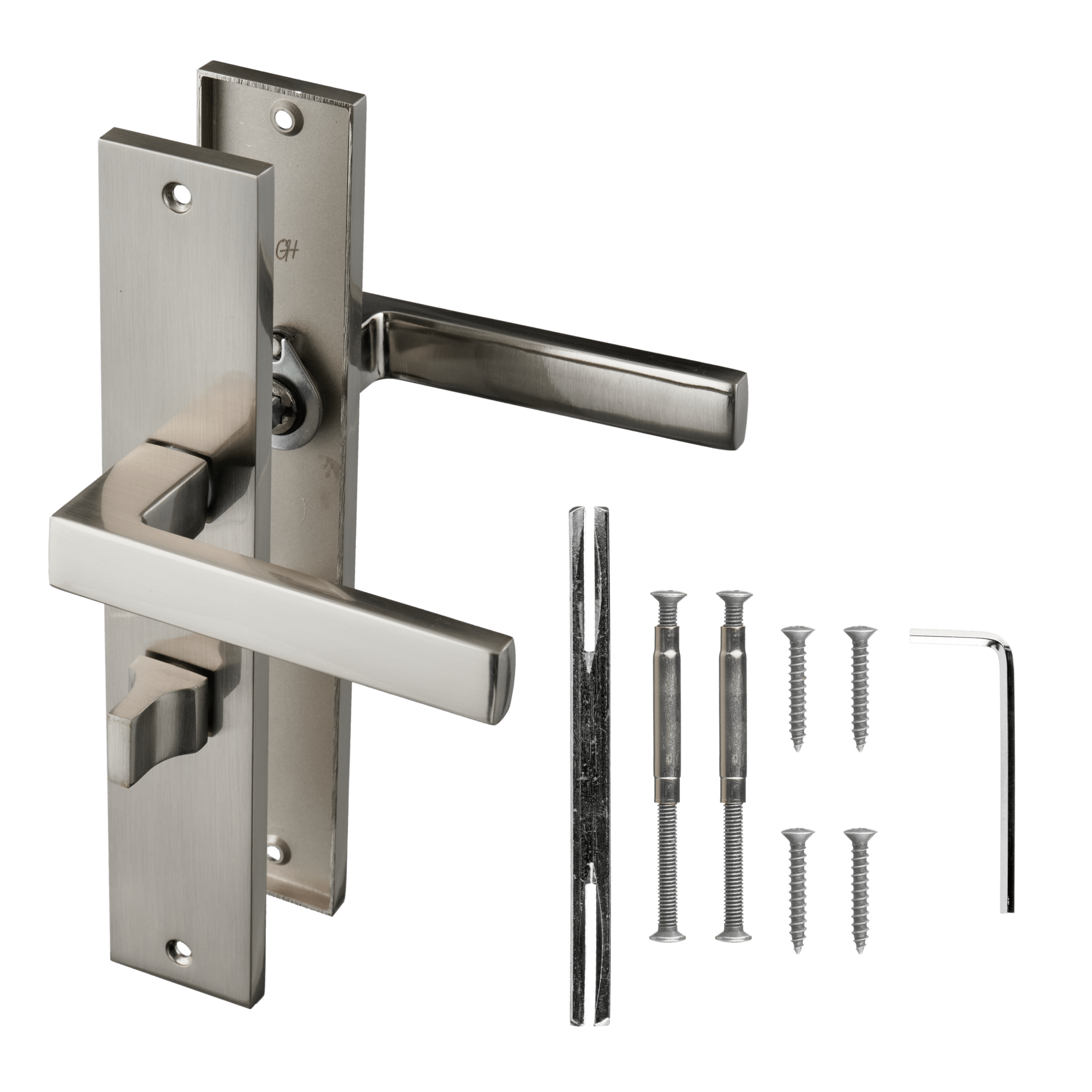 Universele Grado WC-slot deurklink past op 20-70 mm binnendeuren en combineert duurzaamheid en stijl 