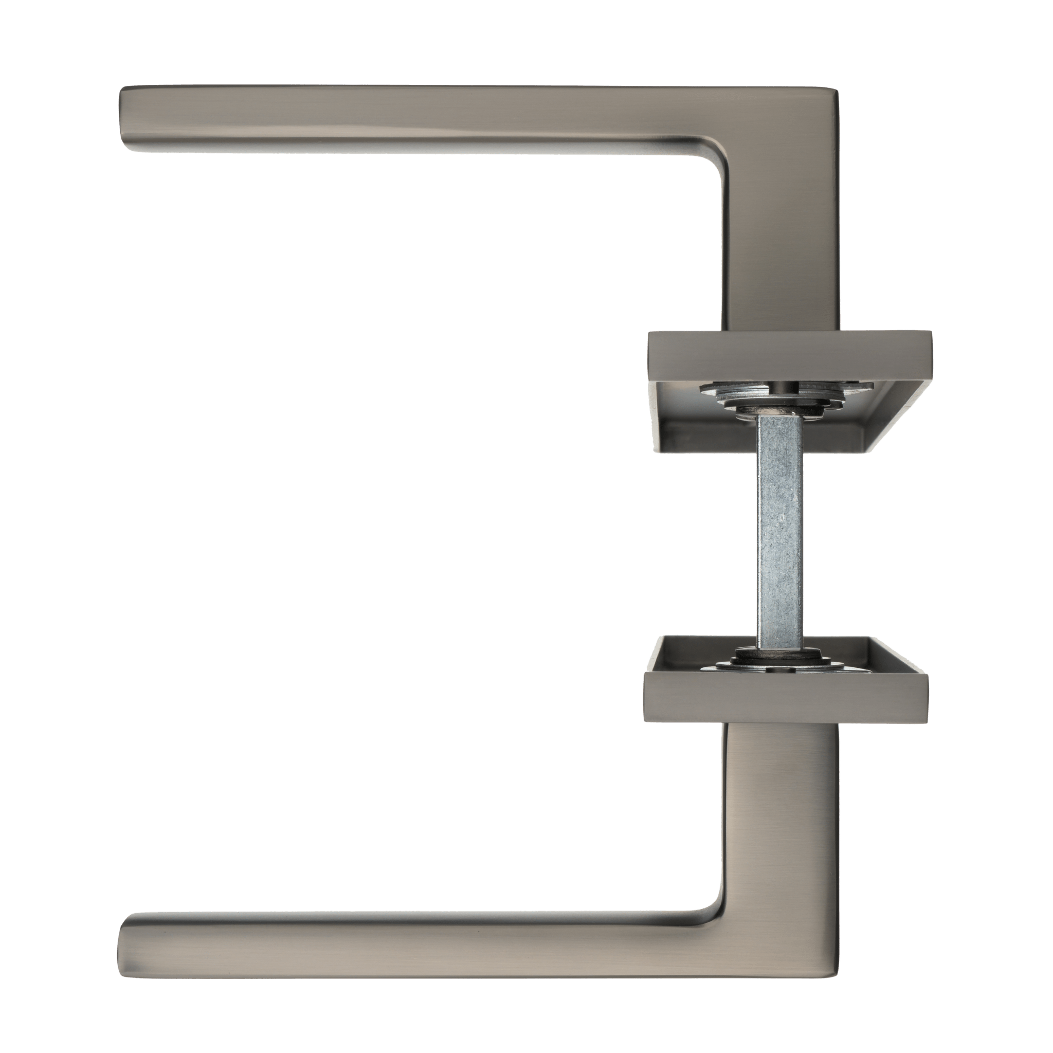 Luxe mat gun-metal WC-slot deurbeslag Novara met strakke lijnen en krasbestendige coating 