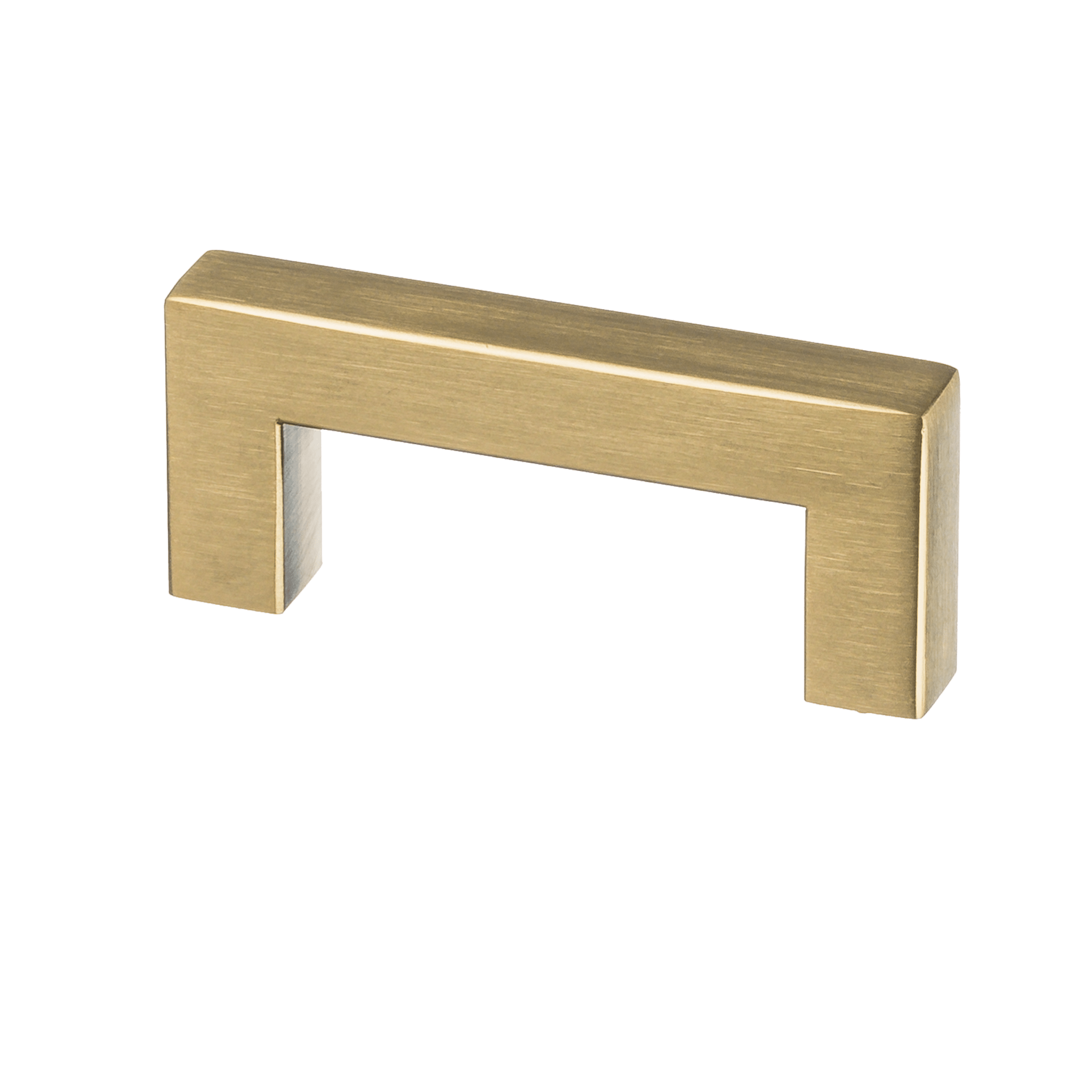 Mat gouden handgreep hart-op-hart 64 mm, vierkant 12×12 mm profiel en 32 mm uitsteek voor een luxueuze kastupgrade