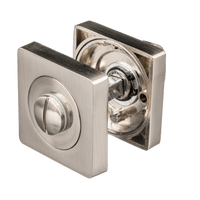Vierkant WC slot Monta geborsteld zilver 50 mm RVS met vrij-bezet indicator voor badkamers 
