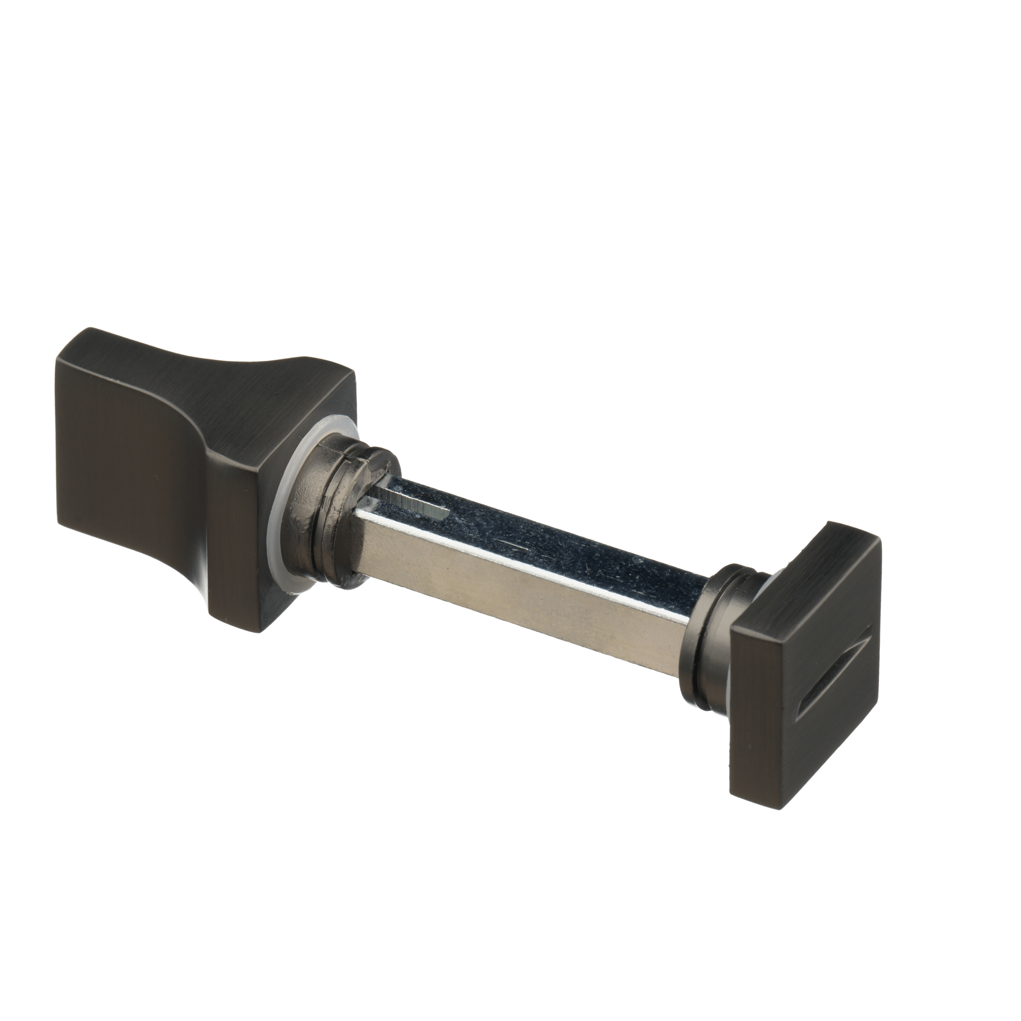 Gun-metal Novara WC-slot deurklink inclusief robuuste 8 mm vierkante stift voor stabiele montage 